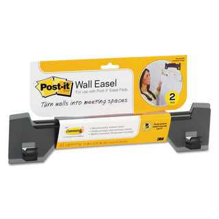 Post-it® Wall Easel, Adhesive Mount, Plastic, Smoke, 2/Pack (MMMEH5592PK)