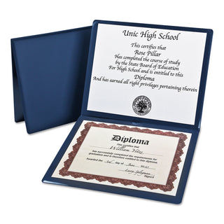 Oxford™ Diploma Cover, 12 1/2 x 10 1/2, Navy (ESS44212)