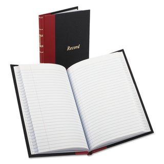 Boorum & Pease® Record/Account Book, Black/Red Cover, 144 Pages, 5 1/4 x 7 7/8 (ESS96304)