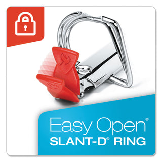 Cardinal® Premier Easy Open ClearVue Locking Slant-D Ring Binder, 3 Rings, 1.5" Capacity, 11 x 8.5, White (CRD10310)