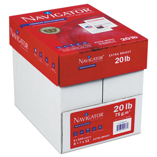 Navigator® Premium Multipurpose Copy Paper, 97 Bright, 20lb, 8.5 x 11, White, 500 Sheets/Ream, 10 Reams/Carton, 40 Cartons/Pallet (SNANMP1120PLT) (SNANMP1120PLT)