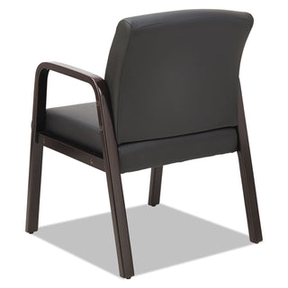 Alera® Reception Lounge WL Series Guest Chair, 24.21'' x 26.14'' x 32.67'', Black Seat/Black Back, Espresso Base (ALERL4319E)