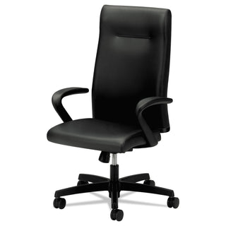 HON® Ignition Series Executive High-Back Chair, Supports up to 300 lbs., Black Seat/Black Back, Black Base (HONIE102SS11)