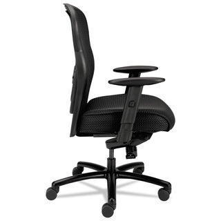 HON® Wave Mesh Big and Tall Chair, Supports up to 450 lbs., Black Seat/Black Back, Black Base (BSXVL705VM10)