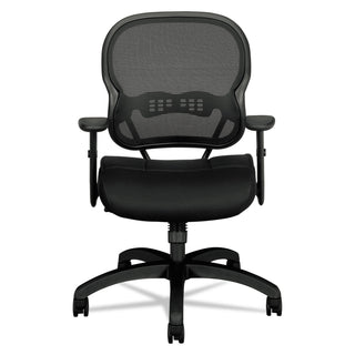 HON® Wave Mesh Mid-Back Task Chair, Supports up to 250 lbs., Black Seat/Black Back, Black Base (BSXVL712MM10)