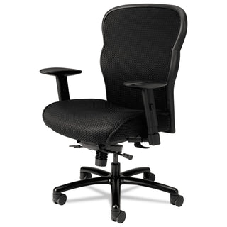 HON® Wave Mesh Big and Tall Chair, Supports up to 450 lbs., Black Seat/Black Back, Black Base (BSXVL705VM10)
