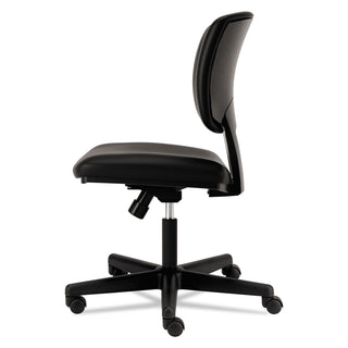HON® Volt Series Leather Task Chair, Supports up to 250 lbs., Black Seat/Black Back, Black Base (HON5701SB11T)