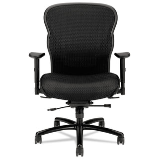 HON® Wave Mesh Big and Tall Chair, Supports up to 450 lbs., Black Seat/Black Back, Black Base (BSXVL705VM10)