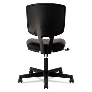HON® Volt Series Leather Task Chair, Supports up to 250 lbs., Black Seat/Black Back, Black Base (HON5701SB11T)