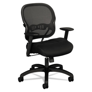 HON® Wave Mesh Mid-Back Task Chair, Supports up to 250 lbs., Black Seat/Black Back, Black Base (BSXVL712MM10)