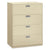 HON® 600 Series Four-Drawer Lateral File, 42w x 18d x 52.5h, Putty (HON694LL)