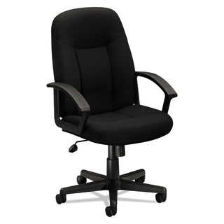 HON® HVL601 Series Executive High-Back Chair, Supports up to 250 lbs., Black Seat/Black Back, Black Base (BSXVL601VA10)