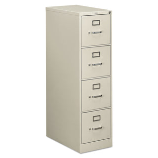 HON® 510 Series Four-Drawer Full-Suspension File, Letter, 15w x 25d x 52h, Light Gray (HON514PQ)