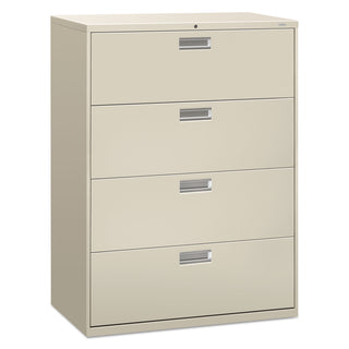 HON® 600 Series Four-Drawer Lateral File, 42w x 18d x 52.5h, Light Gray (HON694LQ)