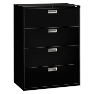 HON® 600 Series Four-Drawer Lateral File, 42w x 18d x 52.5h, Black (HON694LP)
