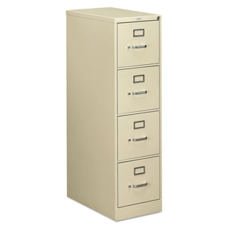 HON® 510 Series Four-Drawer Full-Suspension File, Letter, 15w x 25d x 52h, Putty (HON514PL)