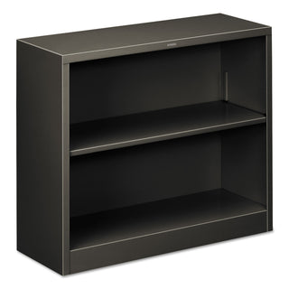 HON® Metal Bookcase, Two-Shelf, 34-1/2w x 12-5/8d x 29h, Charcoal (HONS30ABCS)