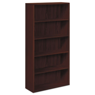 HON® 10500 Series Laminate Bookcase, Five-Shelf, 36w x 13-1/8d x 71h, Mahogany (HON105535NN)