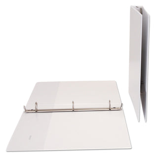 Universal® Economy Round Ring View Binder, 3 Rings, 1" Capacity, 11 x 8.5, White (UNV20962)