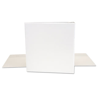Universal® Economy Round Ring View Binder, 3 Rings, 1.5" Capacity, 11 x 8.5, White (UNV20972)