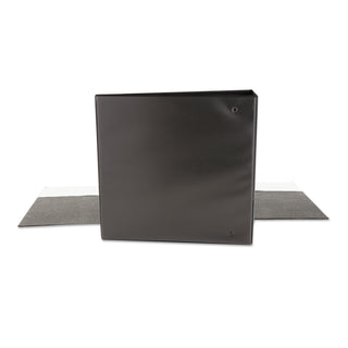 Universal® Economy Round Ring View Binder, 3 Rings, 3" Capacity, 11 x 8.5, Black (UNV20991)