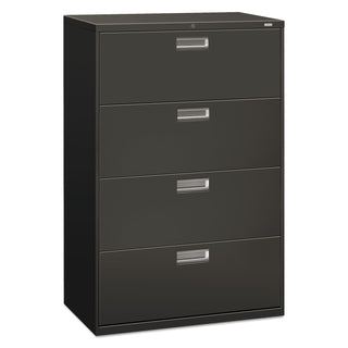 HON® 600 Series Four-Drawer Lateral File, 36w x 18d x 52.5h, Charcoal (HON684LS)