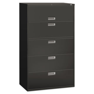 HON® 600 Series Five-Drawer Lateral File, 42w x 18d x 64.25h, Charcoal (HON695LS)