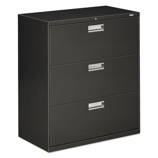HON® 600 Series Three-Drawer Lateral File, 36w x 18d x 39.13h, Charcoal (HON683LS)