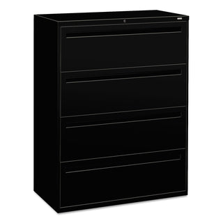 HON® 700 Series Four-Drawer Lateral File, 42w x 18d x 525h, Black (HON794LP)