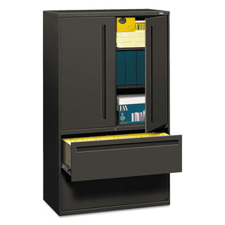 HON® 700 Series Lateral File with Storage Cabinet, 42w x 18d x 64.25h, Charcoal (HON795LSS)