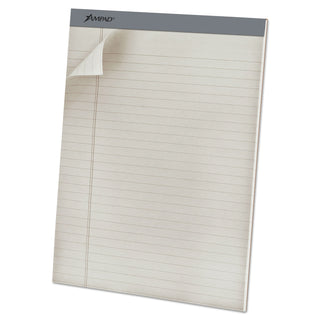 Ampad® Pastel Writing Pads, Wide/Legal Rule, Dove Gray Headband, 50 Gray 8.5 x 11.75 Sheets, Dozen (AMP20620)