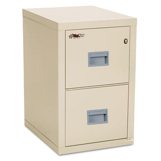 FireKing® Turtle Two-Drawer File, 17.75w x 22.13d x 27.75h, UL Listed 350° for Fire, Parchment (FIR2R1822CPA)