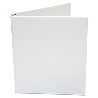 Universal® Economy Round Ring View Binder, 3 Rings, 0.5" Capacity, 11 x 8.5, White (UNV20952)