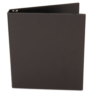 Universal® Deluxe Non-View D-Ring Binder with Label Holder, 3 Rings, 1" Capacity, 11 x 8.5, Black (UNV20761)