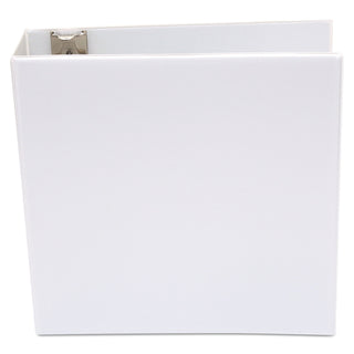 Universal® Economy Round Ring View Binder, 3 Rings, 3" Capacity, 11" x 8.5", White (UNV20992)