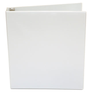 Universal® Economy Round Ring View Binder, 3 Rings, 1" Capacity, 11 x 8.5, White (UNV20962)