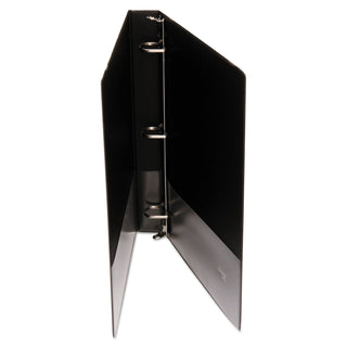Universal® Deluxe Non-View D-Ring Binder with Label Holder, 3 Rings, 1" Capacity, 11 x 8.5, Black (UNV20761)