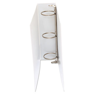 Universal® Economy Round Ring View Binder, 3 Rings, 3" Capacity, 11" x 8.5", White (UNV20992)