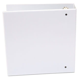 Universal® Economy Round Ring View Binder, 3 Rings, 3" Capacity, 11" x 8.5", White (UNV20992)