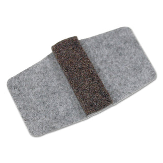 Master Caster® Wrap Around Felt Floor Savers, Rectangular, 7.25w x 1d x 8h, Gray/Black, 16/Pack (MAS88458)
