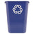 Rubbermaid® Commercial Large Deskside Recycle Container w/Symbol, Rectangular, Plastic, 41.25qt, Blue (RCP295773BE) (RCP295773BE)