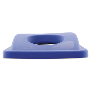 Rubbermaid® Commercial Lid for Slim Jim Bottle Recycling Container, 20.38w x 11.38d x 2.75h, Blue (RCP2692-88BLU)