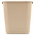Rubbermaid® Commercial Deskside Plastic Wastebasket, 7 gal, Plastic, Beige (RCP295600BG)