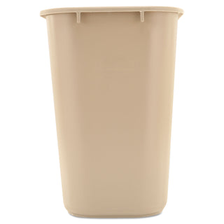 Rubbermaid® Commercial Deskside Plastic Wastebasket, 7 gal, Plastic, Beige (RCP295600BG)
