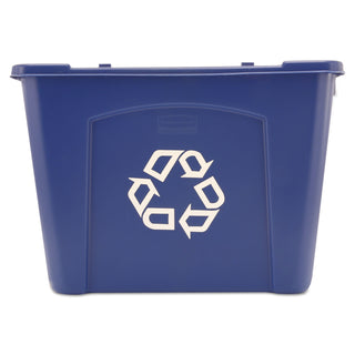 Rubbermaid® Commercial Stacking Recycle Bin, 14 gal, Polyethylene, Blue (RCP5714-73BLU)