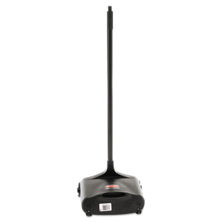 Rubbermaid® Commercial Lobby Pro Upright Dustpan with Wheels, 12.5w x 37h, Polypropylene with Vinyl Coat, Black (RCP253100BK) (2531BK)