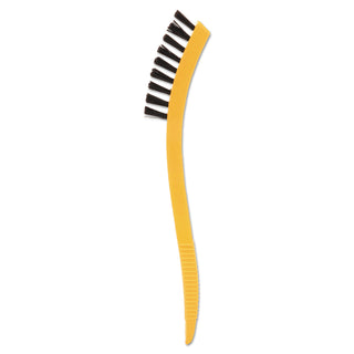Rubbermaid® Commercial Synthetic-Fill Tile and Grout Brush, Black Plastic Bristles, 2.5" Brush, 8.5" Yellow Plastic Handle (RCP9B56BLA) (9B56BK)