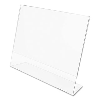 deflecto® Classic Image Slanted Sign Holder, Landscaped, 11 x 8 1/2 Insert, Clear (DEF66701)