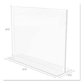 deflecto® Classic Image Double-Sided Sign Holder, 11 x 8 1/2 Insert, Clear (DEF69301)