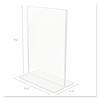 deflecto® Classic Image Double-Sided Sign Holder, 5 x 7 Insert, Clear (DEF69101)